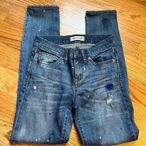 Madewell paint splatter skinny jeans size 26